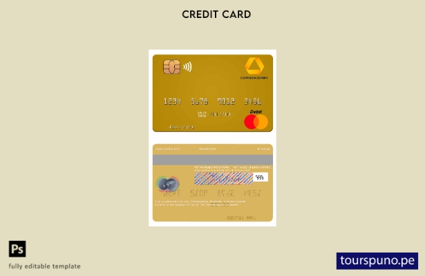 lista para imprimir plantilla de mastercard de Alemania Commerz Bank